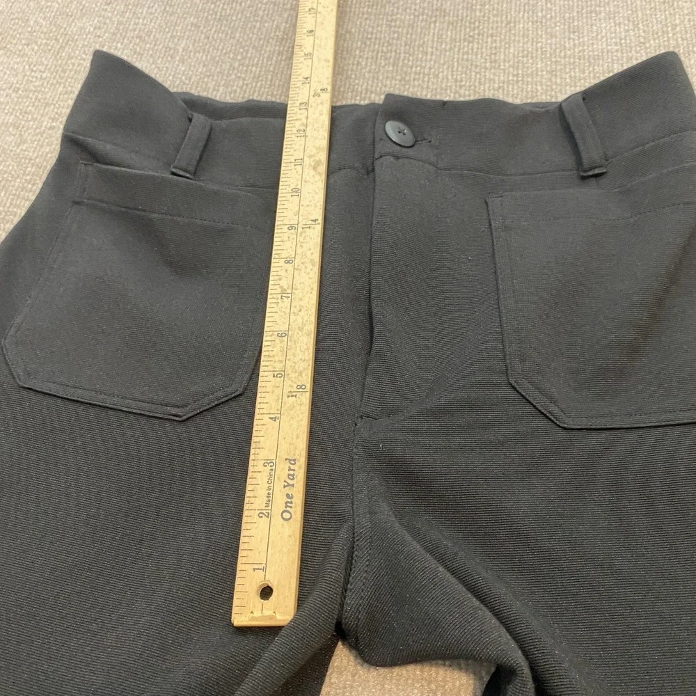 Maeve The Colette Pants Womens 32 Black Ponte Cropped Wide Leg Stretch Pockets